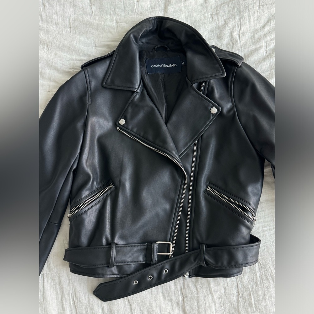 Calvin Klein faux leather jacket